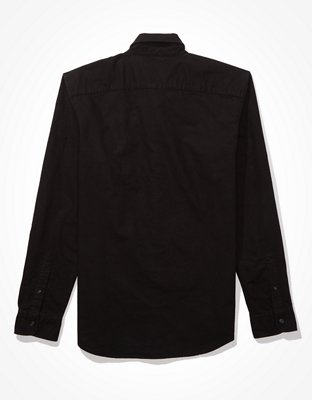 Мужские рубашки American Eagle AE Slim Fit Oxford Button-Up Shirts — фото 2