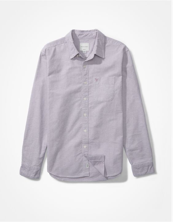 AE Classic Fit Solid Oxford Button-Up Shirt