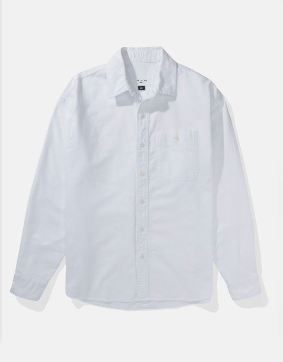 AE Oversized Button-Up Oxford Shirt