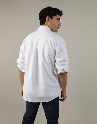 AE Oversized Button-Up Oxford Shirt