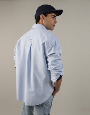 AE Oversized Button-Up Oxford Shirt