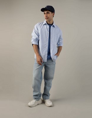 AE Oversized Button-Up Oxford Shirt