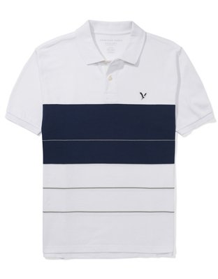 AE Striped Icon Polo Shirt