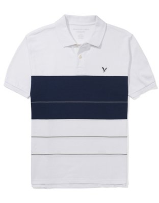 AE Camisa polo rayada con icono