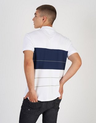 AE Camisa polo rayada con icono