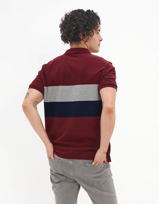 AE Striped Pique Polo Shirt