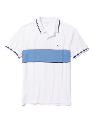 AE Striped Pique Polo Shirt