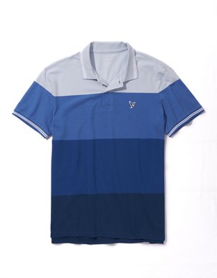 AE Striped Pique Polo Shirt