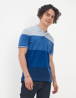 AE Striped Pique Polo Shirt