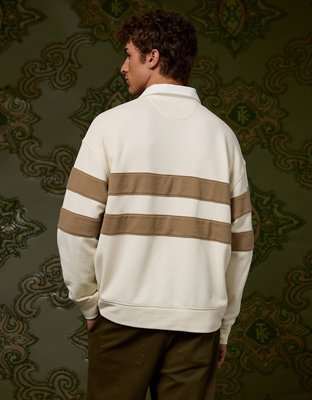 AE x Tru Kolors Pique Rugby Sweatshirt | American Eagle