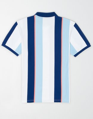 Мужские рубашки American Eagle AE Rugby Striped Polo Shirt — фото 2