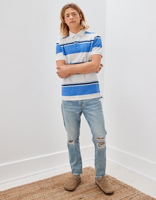 Мужские рубашки American Eagle AE Super Soft Slub Polo Shirt — фото 4