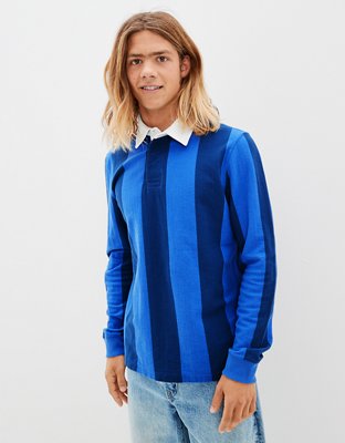 Мужские рубашки American Eagle AE Long-Sleeve Rugby Polo Shirt — фото 2