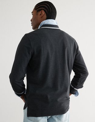 Мужские рубашки American Eagle AE Long-Sleeve Polo Shirt — фото 2