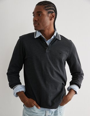 american eagle long sleeve polo