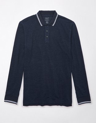 AE Long-Sleeve Polo Shirt | American Eagle