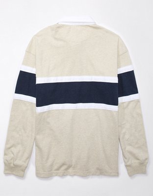 Мужские топы American Eagle AE Long-Sleeve Rugby Polo — фото 4