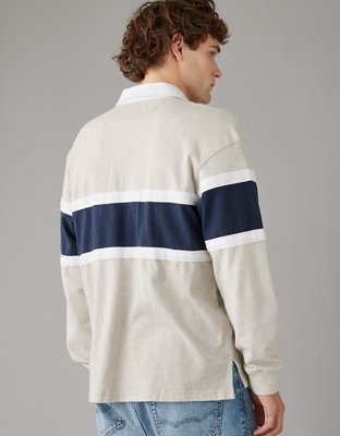 Мужские топы American Eagle AE Long-Sleeve Rugby Polo — фото 2