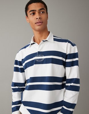 AE Polo estilo Rugby Manga Larga