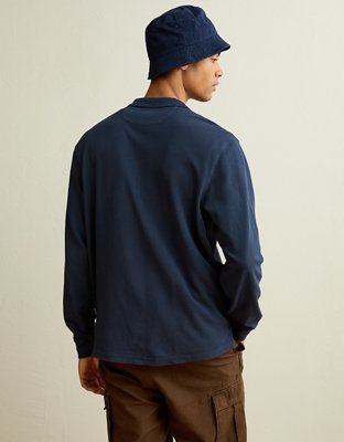 AE Standard Fit Long-Sleeve Pique Polo Shirt