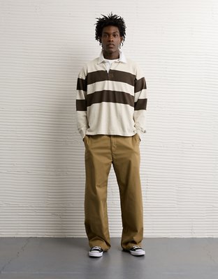 AE Long Sleeve Boxy Rugby Polo Shirt