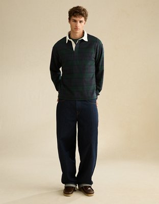 AE Boxy Fit Rugby Shirt | American Eagle