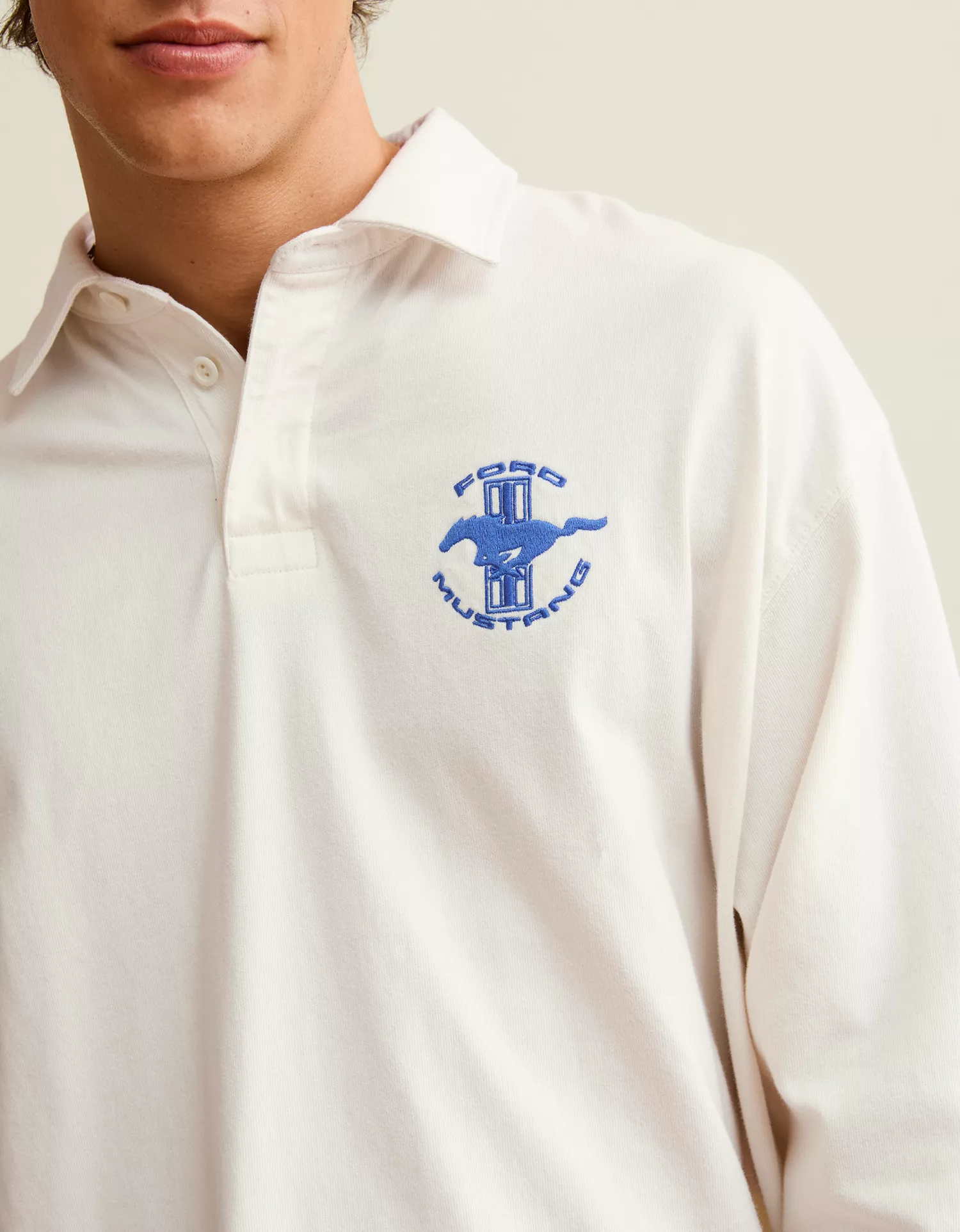 AE Boxy Fit Ford Graphic Rugby Shirt