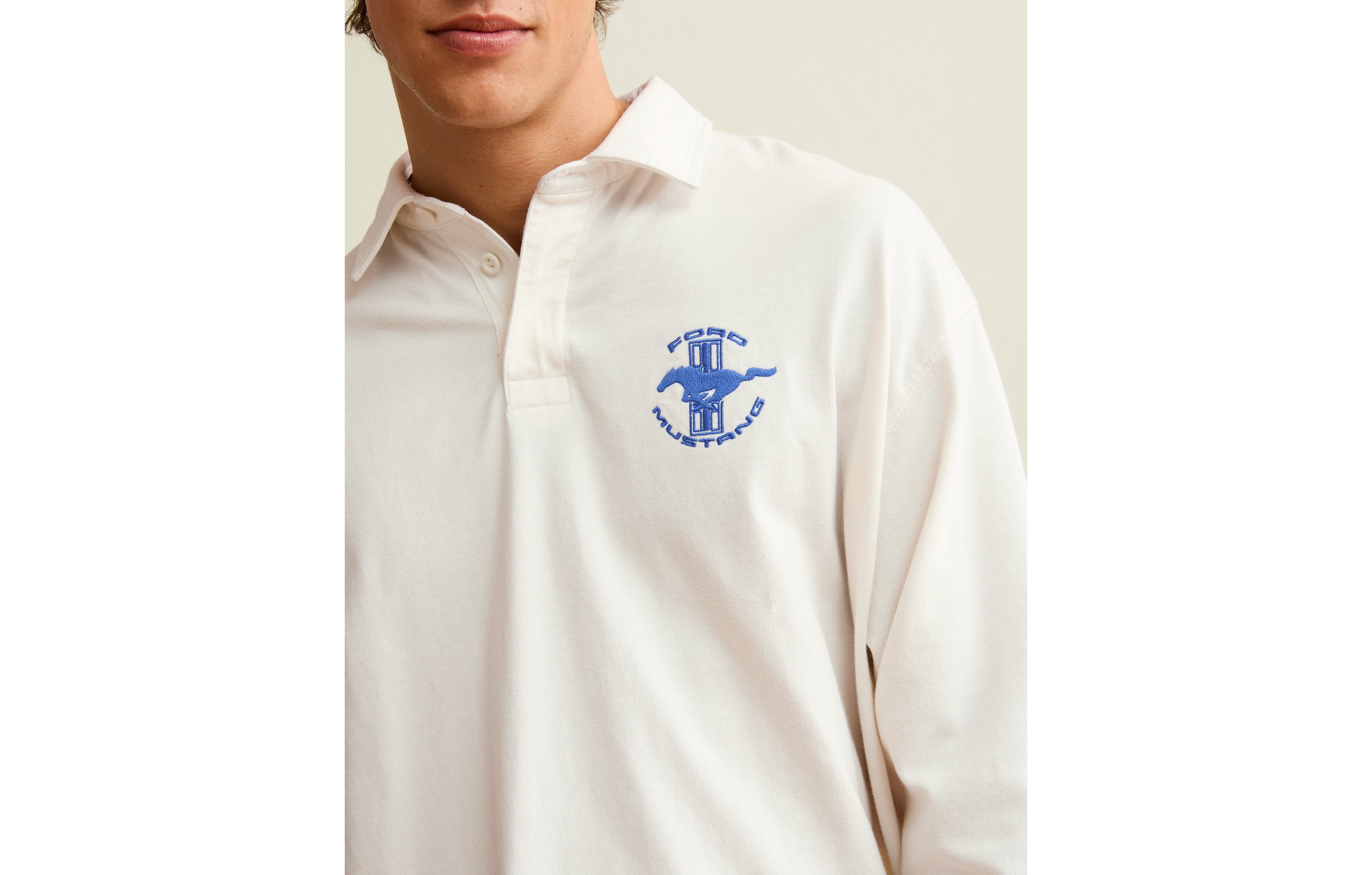 AE Boxy Fit Ford Graphic Rugby Shirt