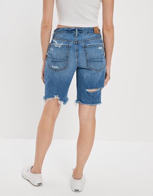 Женские джинсы American Eagle AE Dreamy Drape Denim Low-Rise Baggy Bermuda Short — фото 2