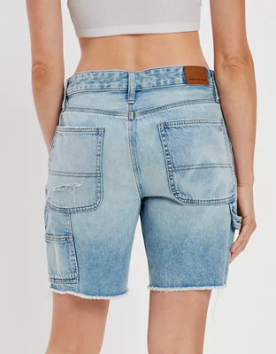 AE Dreamy Drape Denim Low-Rise Baggy Short