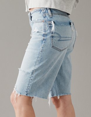 AE Dreamy Drape Denim Low-Rise Baggy Short, 59% OFF