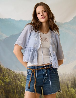 AE Stretch Low-Rise Ex-Boyfriend Denim Short
