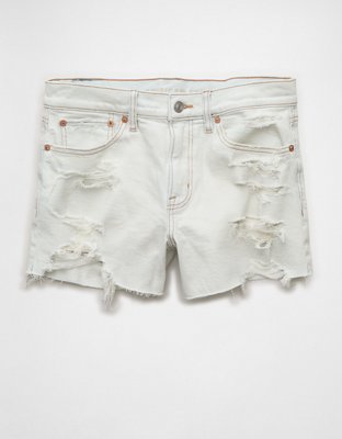Женские шорты American Eagle AE Stretch Low-Rise Ex-Boyfriend, цвет: Ледяной — фото 3