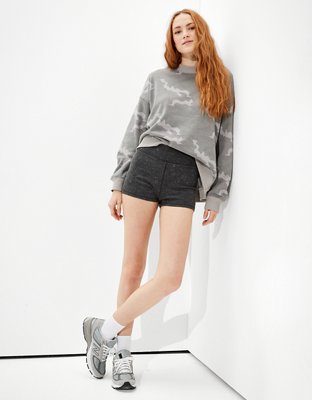 AE Super High-Waisted Ribbed 2" Short Short