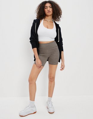 AE Everything Pocket Fleece Super High-Waisted 6" Bike Short