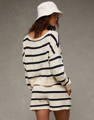 AE Striped Pull On Sweatshort