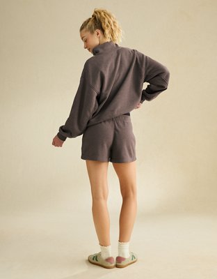 Женские шорты American Eagle AE Everyday Luxe Sweat Short, цвет: Кофейный — фото 2