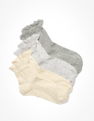 Lemon Sweet Ruffle Socks 3-Pack | AE