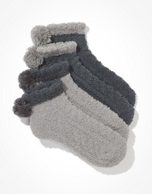 Lemon Cable Pom Pom Socks 2-Pack