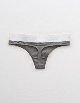 Aerie Cotton Logo Thong Underwear