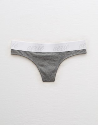 Aerie Cotton Logo Thong Underwear