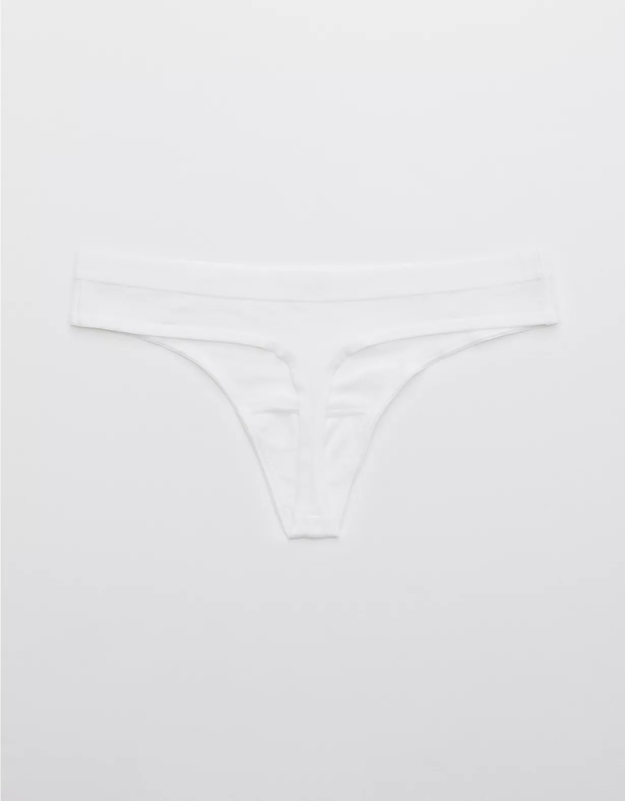 Aerie Cotton Flat Elastic Thong Underwear