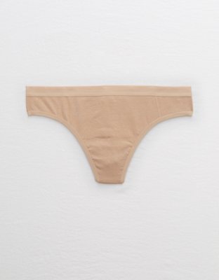 Aerie Cotton Flat Elastic Thong Underwear