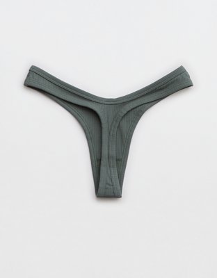 Superchill Ribbed Cotton Thong Underwear