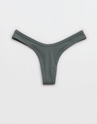 Superchill Ribbed Cotton Thong Underwear