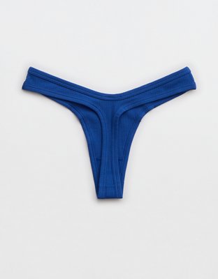 Superchill Ribbed Cotton Thong Underwear | Aerie