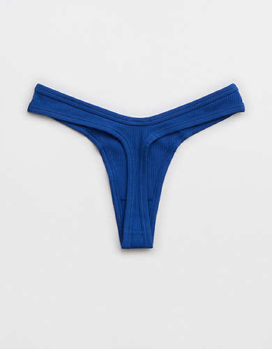 Superchill Ribbed Cotton Thong Underwear