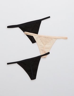 Aerie Cotton String Thong Underwear 3-Pack