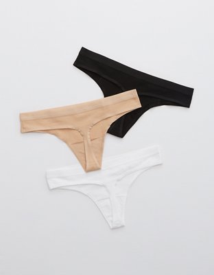 Трусы-стринги FlatElastic, хлопок, 3 шт. — Aerie — фото 3