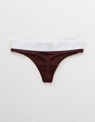 Aerie Cotton Logo Thong Underwear